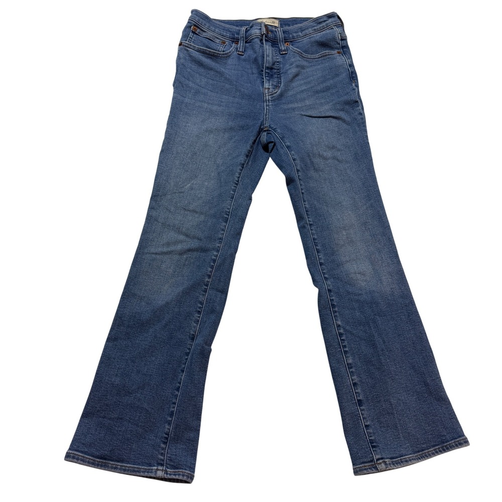 Madewell Cali Demi-Boot Jeans Womens 26 Blue High Rise Stretch Denim